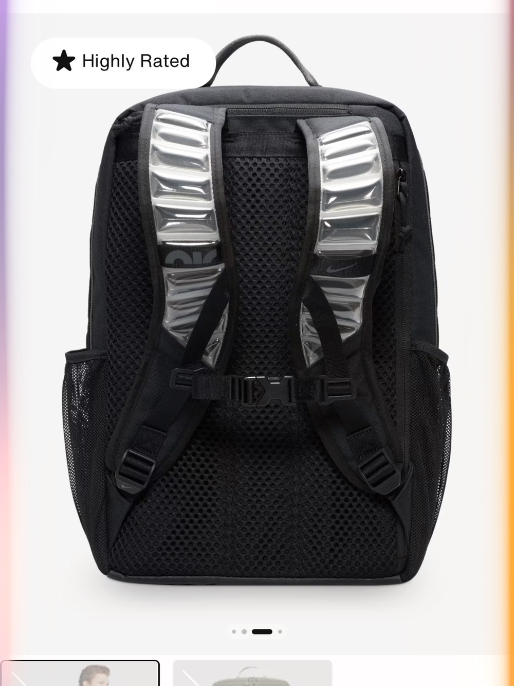 Black utility speed Nike backpack